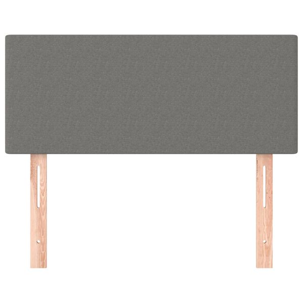 vidaXL T&ecirc;te de lit Gris fonc&eacute; 90x5x78/88 cm Tissu