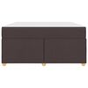 vidaXL Cadre de lit avec matelas Marron fonc&eacute; 140 x 200 cm tissu