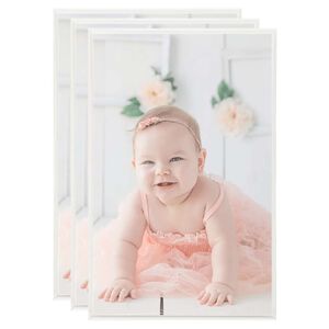 vidaXL Collage de cadres photo 3 pcs de table Argent&eacute; 13x18 cm MDF
