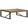 vidaXL Table basse 100x100x35 cm bois de manguier massif brut