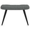 vidaXL Chaise de relaxation avec tabouret Gris fonc&eacute; Tissu