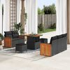 vidaXL Ensemble de canap&eacute; de jardin avec coussin 8 pcs Noir