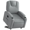 vidaXL Fauteuil inclinable électrique gris clair tissu
