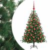 vidaXL Sapin de No&euml;l artificiel avec boules 150 cm 150 LED Blanc chaud