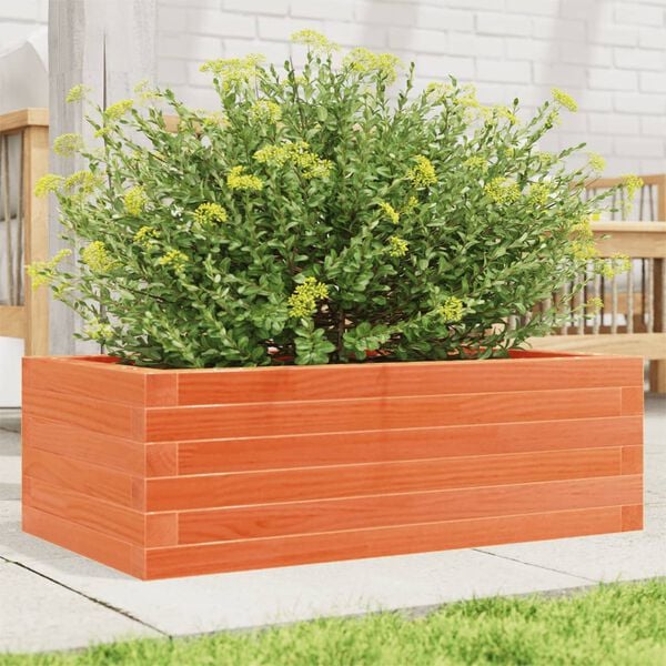 vidaXL Jardini&egrave;re cire marron 70x40x23 cm bois de pin massif