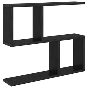 vidaXL &Eacute;tag&egrave;re Murale Ch&ecirc;ne noir 60 x 12 x 50,5 cm Bois d'ing&eacute;nierie