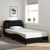 vidaXL Cadre de lit sans matelas Hvar noir 100x200 cm tissu