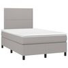 vidaXL Sommier &agrave; lattes de lit avec matelas Gris clair 120x200cm Tissu