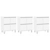 vidaXL Buffets 3 pcs Blanc Bois d'ing&eacute;nierie