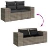 vidaXL Salon de jardin 6 pcs avec coussins gris r&eacute;sine tress&eacute;e