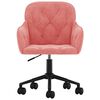 vidaXL Chaise pivotante de bureau Rose Velours