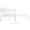 vidaXL Cadre de canapé-lit extensible sans matelas blanc 90x200 cm