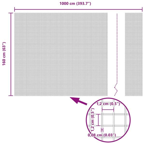 vidaXL Clôture en fil soudé Vert 1.6 x 10 m Acier