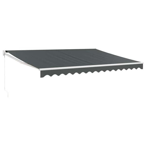 vidaXL Auvent r&eacute;tractable anthracite 4,5x3 m tissu et aluminium