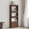 vidaXL Buffet haut 63x33x180 cm ch&ecirc;ne marron bois d'ing&eacute;nierie