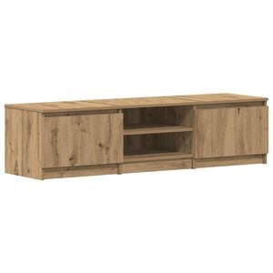 vidaXL Meuble TV ch&ecirc;ne artisanal 140x40x36 cm bois d'ing&eacute;nierie