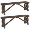 vidaXL Bancs de jardin lot de 2 bois de sapin massif