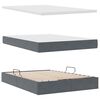 vidaXL Lit de Rangement avec matelas Gris fonc&eacute; 140 x 190 cm Velours