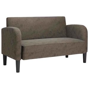 vidaXL Canap&eacute; causeuse gris fonc&eacute; 110 cm similicuir