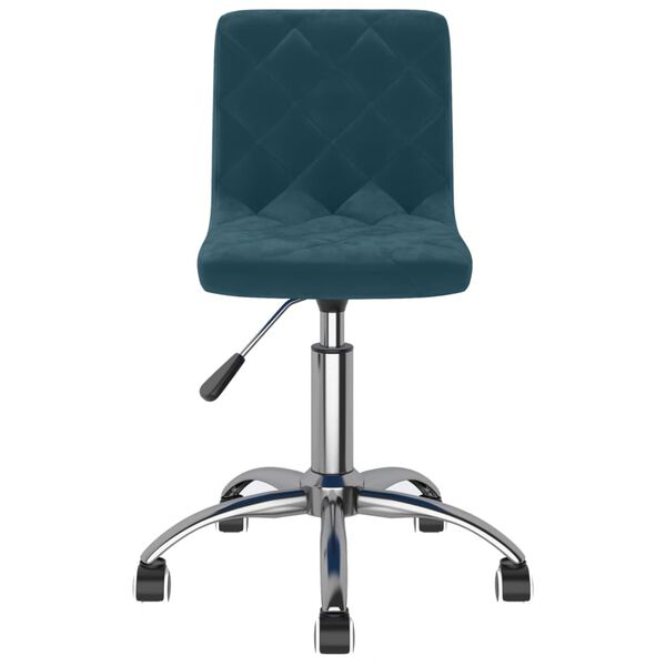 vidaXL Chaises pivotantes &agrave; manger lot de 2 Bleu Velours