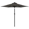 vidaXL Parasol de jardin avec m&acirc;t en acier anthracite 225x225x212 cm