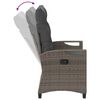 vidaXL Banc de jardin Gris et Gris fonc&eacute; 105 x 60 x 112 cm