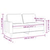 vidaXL Canap&eacute; &agrave; 2 places Gris clair 120 cm Velours
