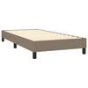 vidaXL Sommier &agrave; lattes de lit avec matelas Taupe 90x200 cm Tissu