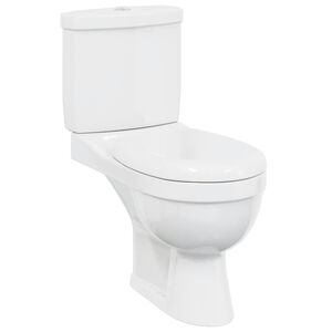 vidaXL Toilette avec r&eacute;servoir Blanc