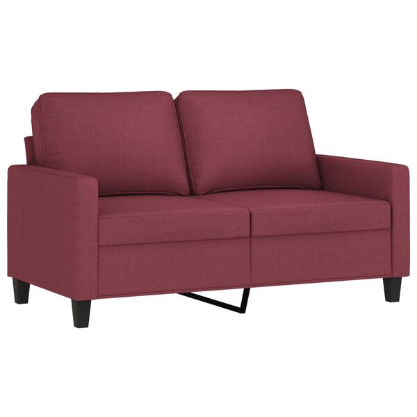 vidaXL Canap&eacute; &agrave; 2 places Rouge bordeaux 120 cm Tissu