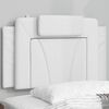 vidaXL Coussin de t&ecirc;te de lit Viana blanc 90 cm similicuir