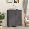 vidaXL Buffet Gris 83x41,5x100 cm Bois massif de pin