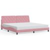 vidaXL Cadre de lit sans matelas rose 200x200 cm velours