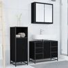 vidaXL Ensemble de mobilier de salle de bain 3 pcs Ch&ecirc;ne noir