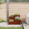 vidaXL Cache-pot de jardin Rouill&eacute; 80 x 80 x 60 cm Acier patin&eacute;