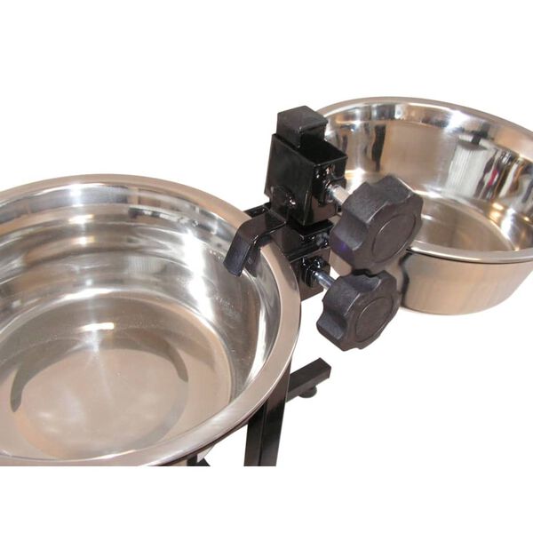 @Pet Support de mangeoire double pour animaux de compagnie 2x2,8L Noir