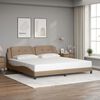 vidaXL Cadre de lit avec LED sans matelas Zadar cappuccino 200x200 cm