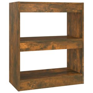 vidaXL Biblioth&egrave;que/S&eacute;parateur de pi&egrave;ce ch&ecirc;ne fum&eacute; 60x30x72 cm