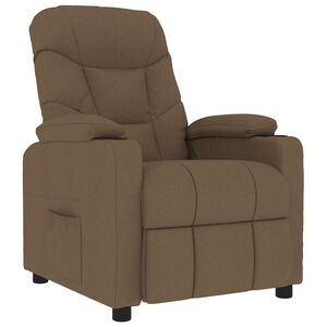 vidaXL Fauteuil de massage Marron Tissu