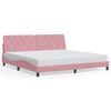 vidaXL Cadre de lit sans matelas rose 200x200 cm velours