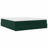 vidaXL Cadre de lit ottoman avec matelas vert fonc&eacute; 200x200 cm velours