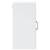 vidaXL Armoire murale cuisine avec porte en verre Lucca blanc brillant