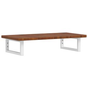 vidaXL &Eacute;tag&egrave;re de vasque murale acier et bois de ch&ecirc;ne massif