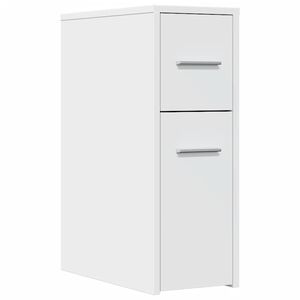 vidaXL Armoire de salle de bain &eacute;troite avec roulettes blanc