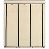 vidaXL Armoire avec compartiments et barres Crème 150x45x175 cm Tissu
