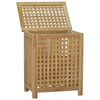 vidaXL Panier &agrave; Linge Naturel Bois de teck massif