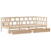 vidaXL Lit de jour avec tiroirs sans matelas 90x190 cm bois massif