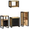 vidaXL Ensemble de mobilier de salle de bain avec &eacute;tag&egrave;re 4 pcs