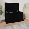 vidaXL Bo&icirc;te de rangement noir 70x40x38 cm bois d'ing&eacute;nierie