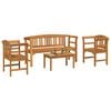 vidaXL Ensemble de salon Rose de jardin 4 pcs Bois d'Acacia Massif